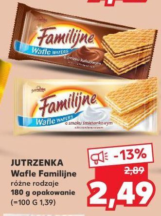 Kaufland Wafle śmietankowe jutrzenka familijne oferta