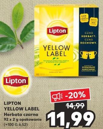Kaufland Herbata lipton yellow label tea oferta