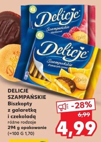 Kaufland Ciastka z galaretką pomarańczową delicje szampańskie oferta