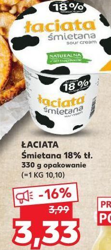 Kaufland Śmietana 18 % łaciata oferta