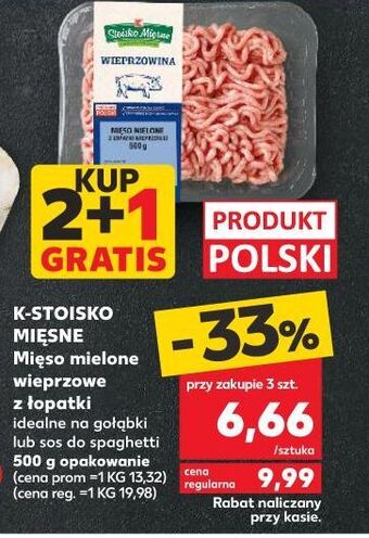 Kaufland Mięso mielone wieprzowe z łopatki stoisko mięsne oferta