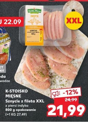 Kaufland Sznycle z fileta indyka stoisko mięsne oferta