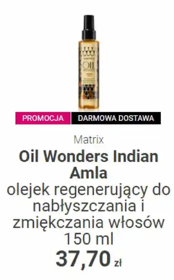 Notino Matrix Oil Wonders Indian Amla olejek regenerujący do nabłyszczenia i zmiękczania włosów 150 ml oferta