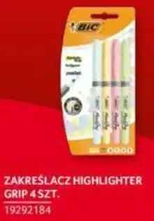 Selgros Bic Zakreślacz Highlighter grip 4 sztuki oferta