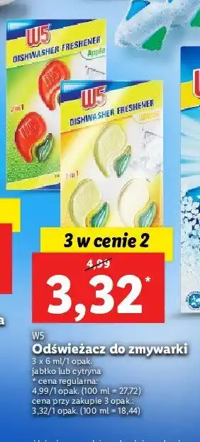 Lidl Odświeżacz do zmywarek apple 1 OPAK 3 SZT oferta