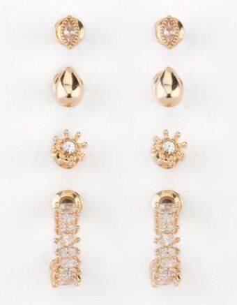 Takko Fashion Dział damski kolczyki - 4 szt. w opakowaniu oferta