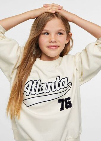 MANGO Bluza z haftem w stylu varsity oferta