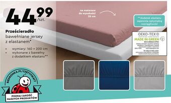 Biedronka Prześcieradło bawełna jersey 160 x 200 cm smukee home oferta