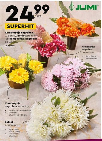 Biedronka Kompozycja nagrobna do wazonu jumi oferta