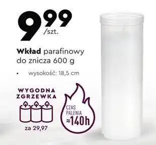 Biedronka Wkład parafinowy 600 g 140 h lumia oferta