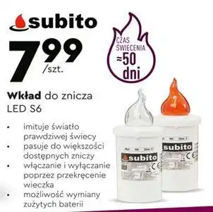 Biedronka Wkład do znicza elektrycznego subito oferta