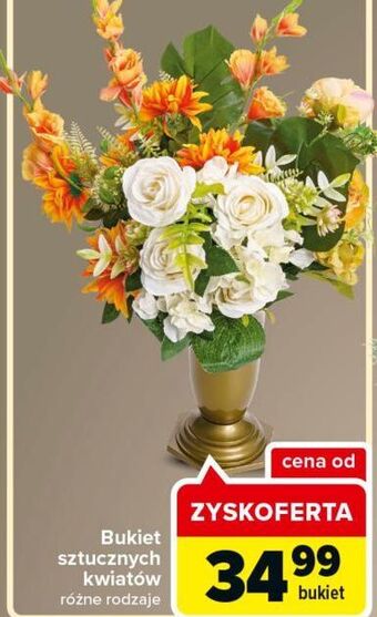 Carrefour Bukiet sztucznych kwiatów oferta