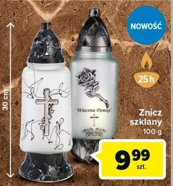 Carrefour Znicz szklany 100 g 25 h oferta