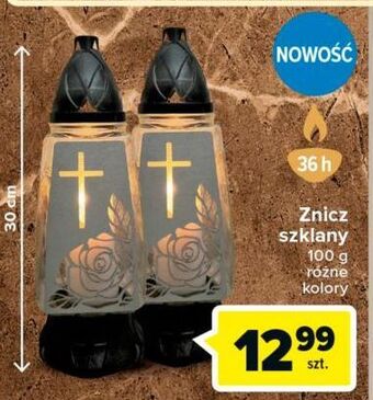 Carrefour Znicz szklany 100 g oferta