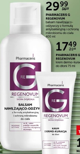 Ziko Apteka Pharmaceris G Regenovum balsam nawilżająco-odżywczy z formułą antybakteryjną i ochroną mikrobiomu do ciała 400 ml oferta