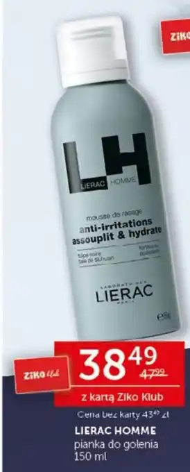 Ziko Apteka Lierac Homme pianka do golenia 150 ml oferta