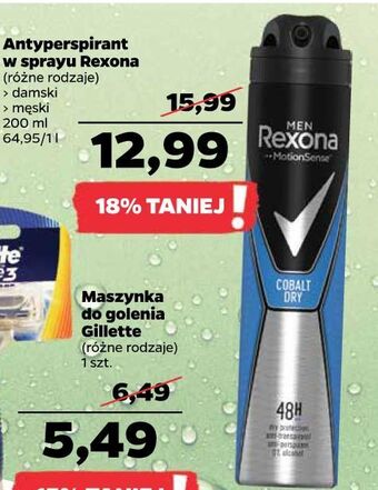 Netto Antyperspirant rexona men cobalt dry oferta