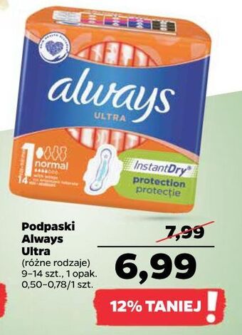 Netto Podpaski normal always ultra oferta