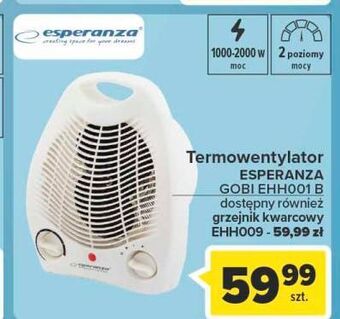 Carrefour Termowentylator ehh001 esperanza oferta