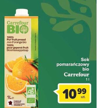 Carrefour Sok pomarańczowy carrefour bio oferta
