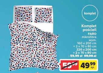 Carrefour Komplet pościeli 160 x 200 cm + 2x 70 80 faro oferta