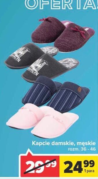 Carrefour Kapcie męskie 36-46 oferta