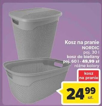 Carrefour Kosz na pranie nordic 60 l oferta
