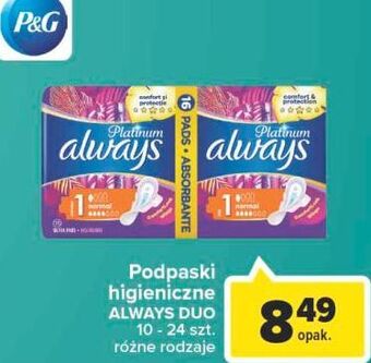 Carrefour Podpaski normal always platinum oferta