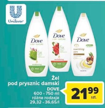 Carrefour Żel pod prysznic revitalising dove care by nature oferta