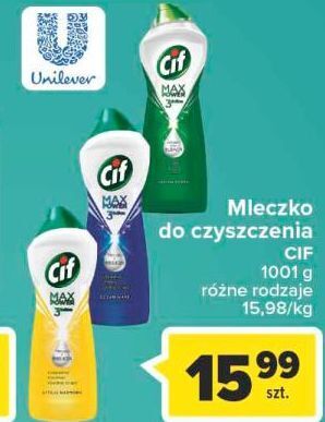 Carrefour Mleczko do czyszczenia ocean wave cif max power 3 action oferta