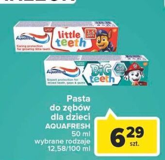 Carrefour Pasta do zębów 6-8 lat aquafresh my big teeth oferta