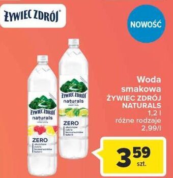 Carrefour Woda z nutą maliny i cytryny zero żywiec zdrój naturals oferta