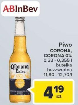 Carrefour Piwo corona extra 0.0% oferta