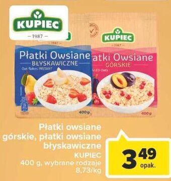 Carrefour Płatki owsiane górskie kupiec oferta