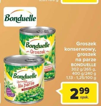 Carrefour Groszek zielony bonduelle gotowane na parze oferta