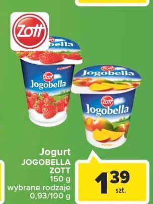 Carrefour Jogurt truskawka zott jogobella oferta