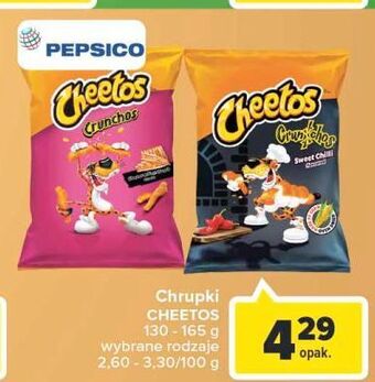 Carrefour Chrupki sweet chilli cheetos crunchos oferta