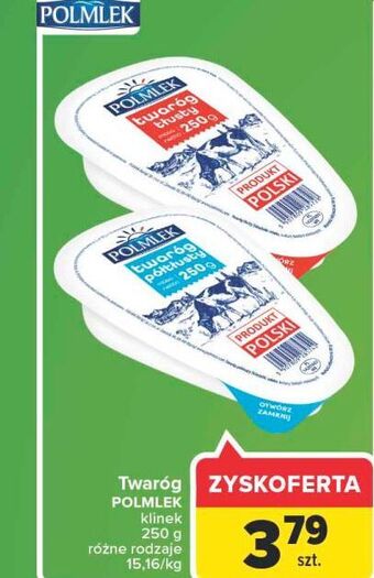 Carrefour Twaróg tłusty polmlek oferta