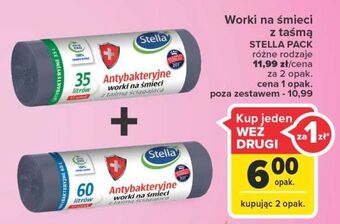 Carrefour Worki na śmieci antybakteryjne 60 l stella oferta