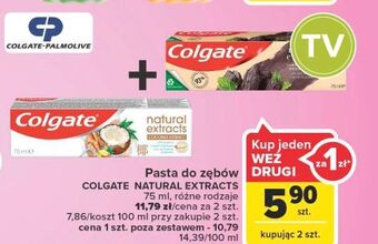 Carrefour Pasta do zębów charcoal & mint colgate natural extracts oferta