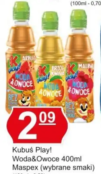 Hitpol Maspex Kubuś Play! Woda&Owoce 400 ml oferta