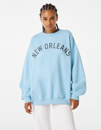 Bershka Bluza oversize z nadrukiem oferta