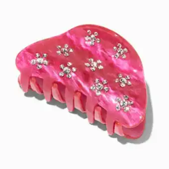 Claire's Pink embellished daisy hair claw oferta