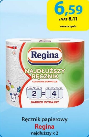 Eurocash Regina Ręcznik papierowy najdłuższy x 2 oferta