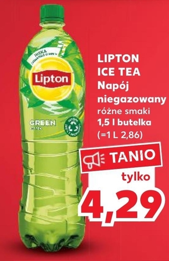 Kaufland Lipton ice tea green napój niegazowany 1,5 l oferta