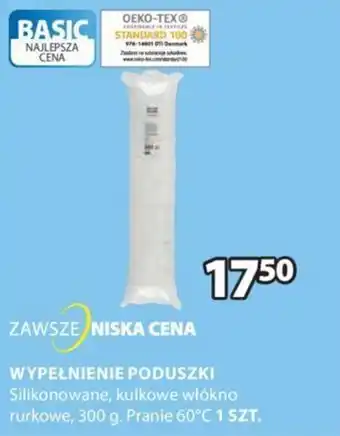 JYSK Wypełnienie poduszki silikonowane, kułkowe włókno rurkowe 300 g oferta