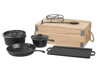 Lidl Grillmeister zestaw garnków żeliwnych dutch oven, 7 elementów oferta