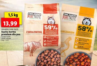 Lidl Karma dla psa z wołowina orlando pure taste oferta