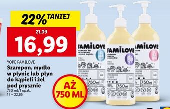 Lidl Naturalne mydło w płynie yope familove oferta