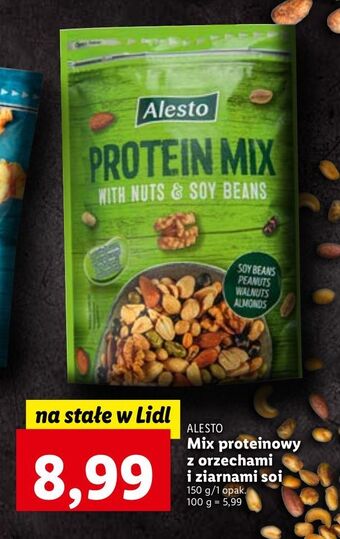 Lidl Mix proteinowy z orzechami i ziarnami soi alesto oferta